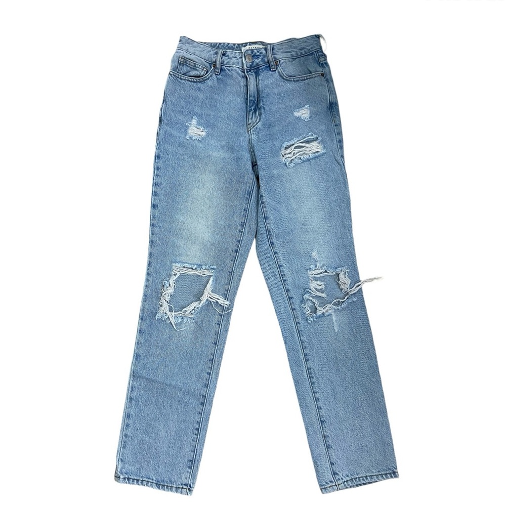 PacSun Light Blue Distressed Straight Leg Jeans
